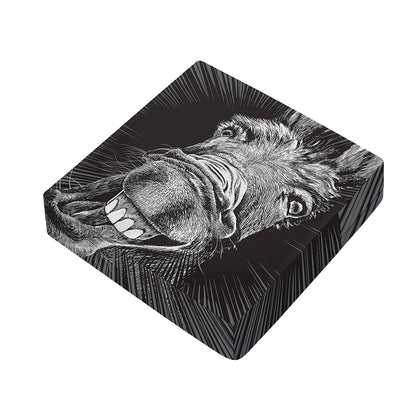 Black And White Crazy Donkey Print Outdoor Seat Cushion Cover