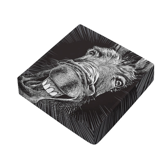 Black And White Crazy Donkey Print Outdoor Seat Cushion Cover