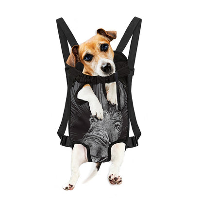 Black And White Crazy Donkey Print Pet Carrier Backpack