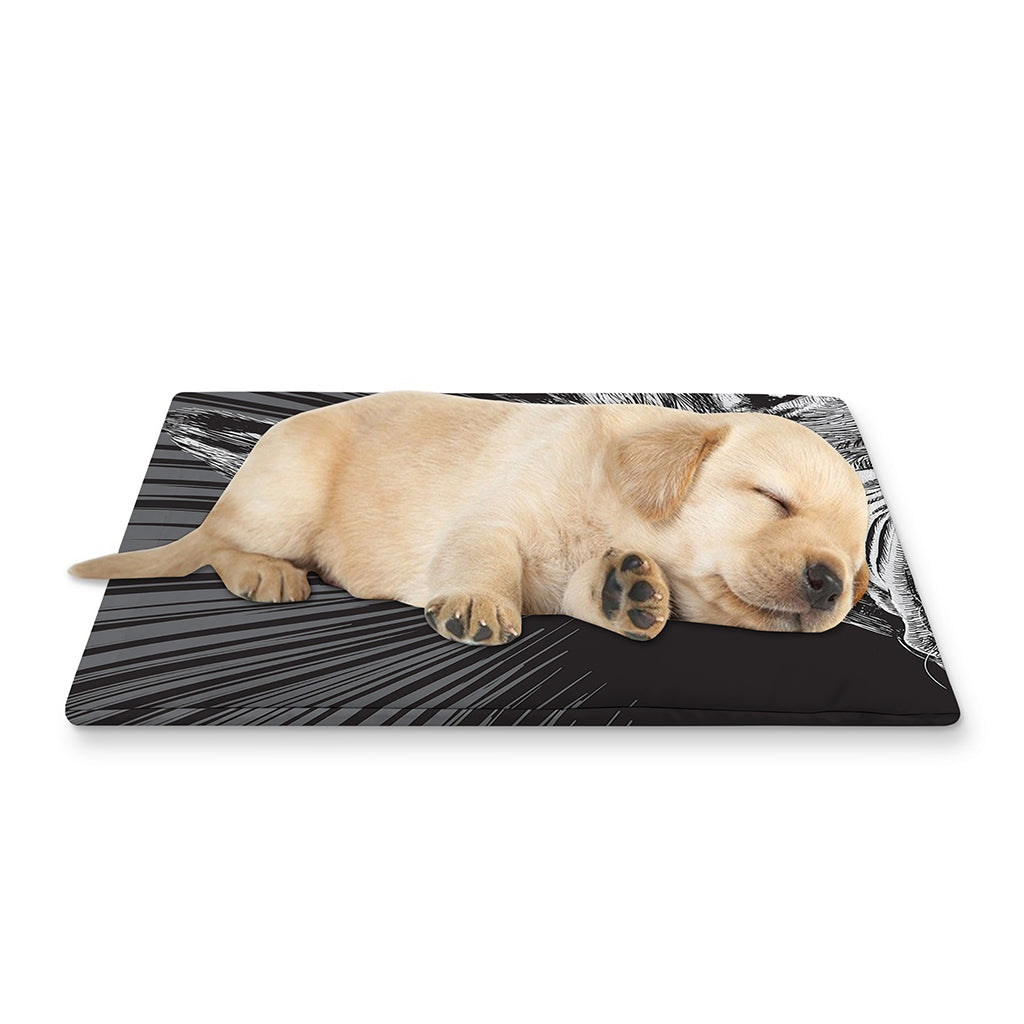 Black And White Crazy Donkey Print Pet Cooling Mat Cover