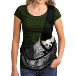 Black And White Crazy Donkey Print Pet Sling Carrier