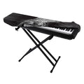 Black And White Crazy Donkey Print Piano Keyboard Cover