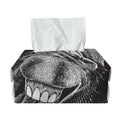 Black And White Crazy Donkey Print Rectangle Tissue Box Cover