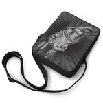 Black And White Crazy Donkey Print Rectangular Crossbody Bag