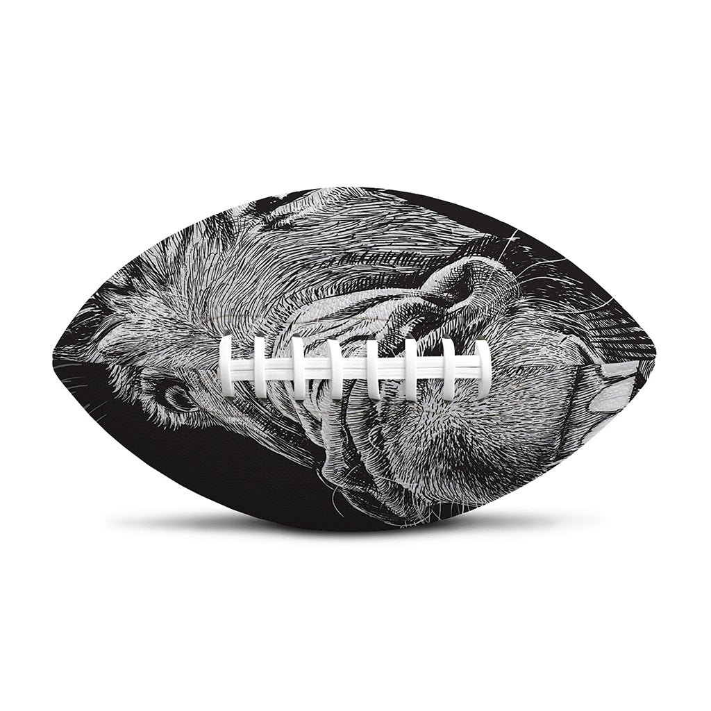 Black And White Crazy Donkey Print Rugby Ball