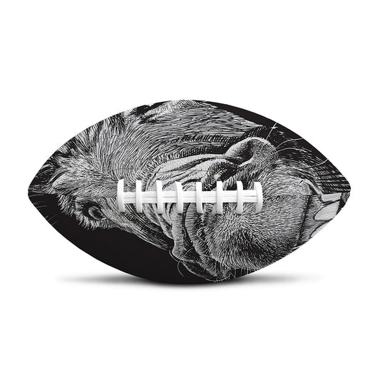 Black And White Crazy Donkey Print Rugby Ball