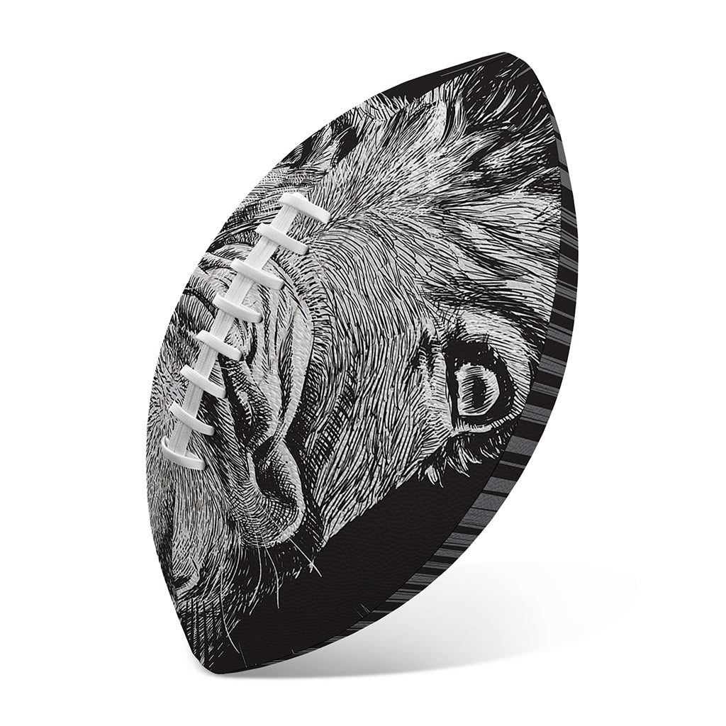 Black And White Crazy Donkey Print Rugby Ball