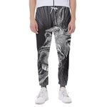Black And White Crazy Donkey Print Scuba Joggers