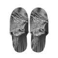 Black And White Crazy Donkey Print Slippers