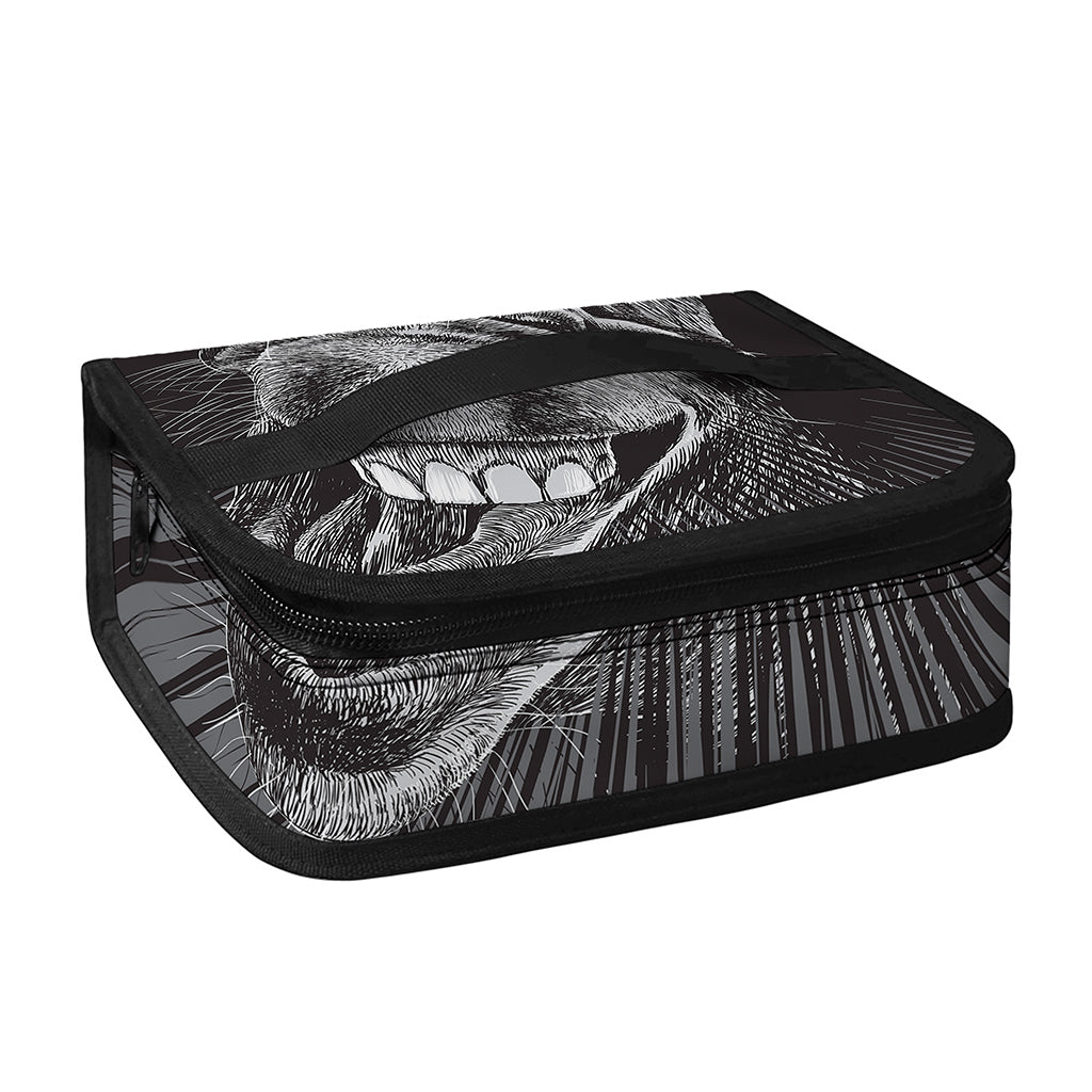 Black And White Crazy Donkey Print Small Lunch Bag