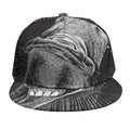 Black And White Crazy Donkey Print Snapback Cap