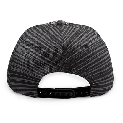 Black And White Crazy Donkey Print Snapback Cap