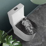 Black And White Crazy Donkey Print Toilet Lid Cover