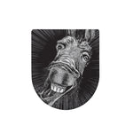 Black And White Crazy Donkey Print Toilet Lid Cover