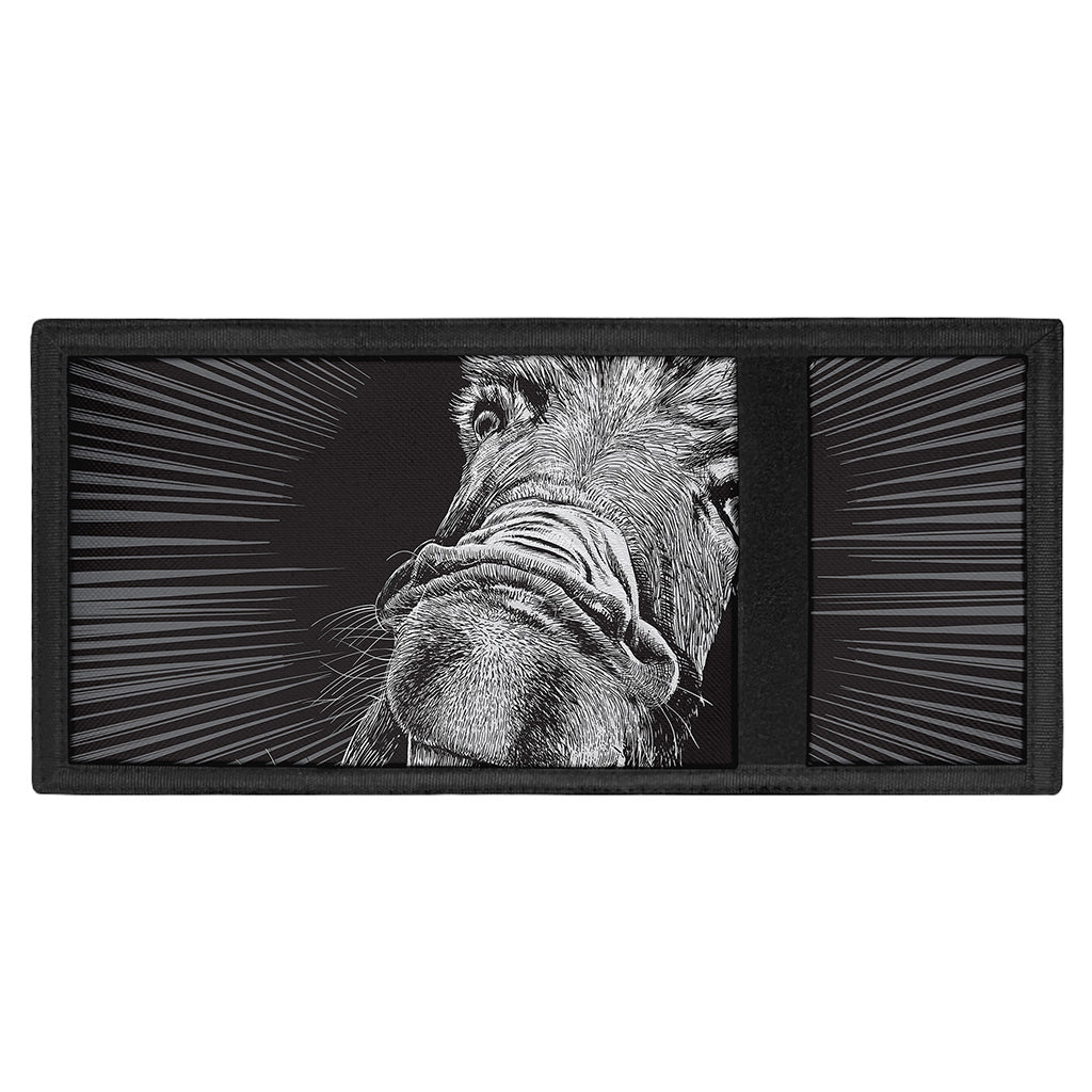 Black And White Crazy Donkey Print Trifold Wallet