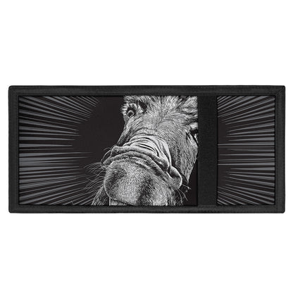 Black And White Crazy Donkey Print Trifold Wallet