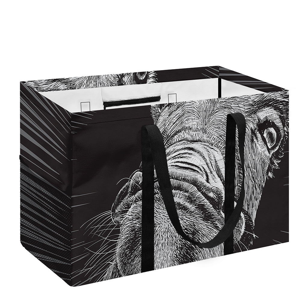 Black And White Crazy Donkey Print Utility Tote Bag
