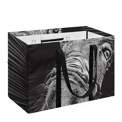 Black And White Crazy Donkey Print Utility Tote Bag