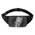 Black And White Crazy Donkey Print Waist Bag