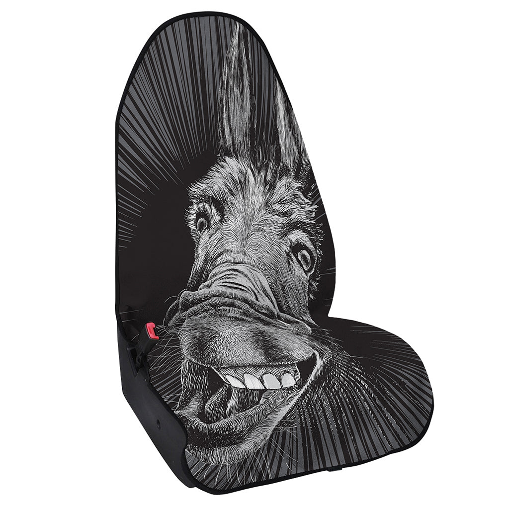 Black And White Crazy Donkey Print Waterproof Car Seat Cover