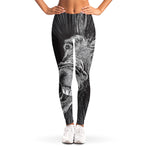 Black And White Crazy Donkey Print Women's Leggings