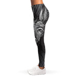 Black And White Crazy Donkey Print Women's Leggings