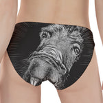 Black And White Crazy Donkey Print Women's Panties