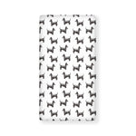 Black And White Dachshund Pattern Print Baby Crib Sheet