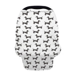 Black And White Dachshund Pattern Print Baby Seat Cover