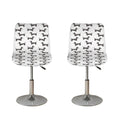 Black And White Dachshund Pattern Print Bar Stool Covers