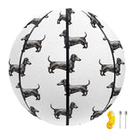 Black And White Dachshund Pattern Print Basketball