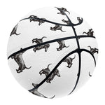Black And White Dachshund Pattern Print Basketball