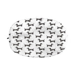 Black And White Dachshund Pattern Print Car Side Mirror Covers