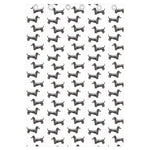 Black And White Dachshund Pattern Print Curtain