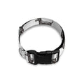 Black And White Dachshund Pattern Print Dog Collar