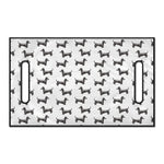 Black And White Dachshund Pattern Print Golf Cart Seat Cover