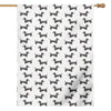 Black And White Dachshund Pattern Print House Flag