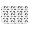 Black And White Dachshund Pattern Print Indoor Door Mat