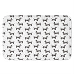 Black And White Dachshund Pattern Print Indoor Door Mat