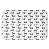 Black And White Dachshund Pattern Print Indoor Door Mat