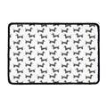 Black And White Dachshund Pattern Print Kitchen Mat