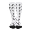 Black And White Dachshund Pattern Print Long Socks