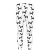 Black And White Dachshund Pattern Print Men's leggings