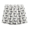 Black And White Dachshund Pattern Print Mesh Shorts