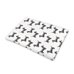 Black And White Dachshund Pattern Print Pet Cooling Mat Cover
