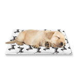 Black And White Dachshund Pattern Print Pet Cooling Mat Cover