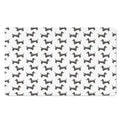 Black And White Dachshund Pattern Print Polyester Doormat