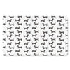 Black And White Dachshund Pattern Print Polyester Doormat