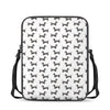 Black And White Dachshund Pattern Print Rectangular Crossbody Bag