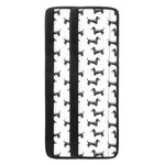 Black And White Dachshund Pattern Print Refrigerator Handle Covers